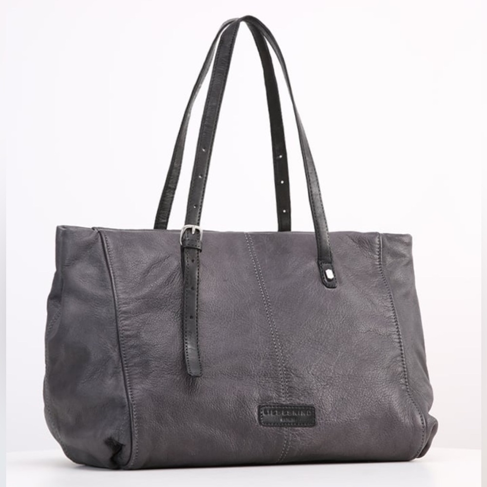 NWT. Liebeskind Gray Leather Tote Bag - Picture 2 of 10